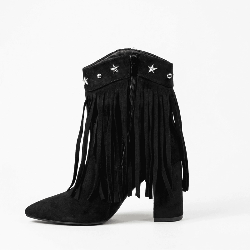 BOTIN VAQUERA CON FLECOS GAMUZA PG5332 - 2