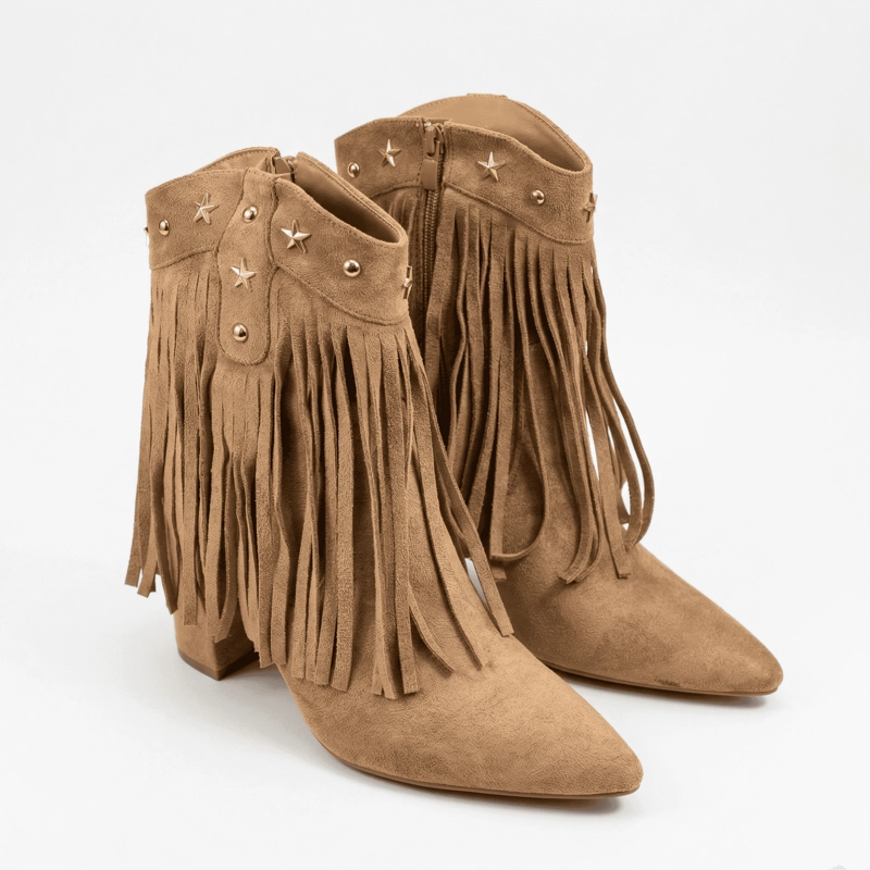 BOTIN VAQUERA CON FLECOS GAMUZA PG5332 - 3