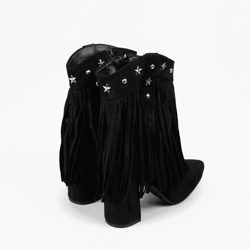 BOTIN VAQUERA CON FLECOS GAMUZA PG5332 - 4