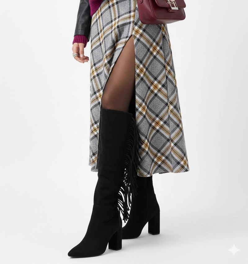 BOTAS DE GAMUZA CON FLECOS PG5318 - 2