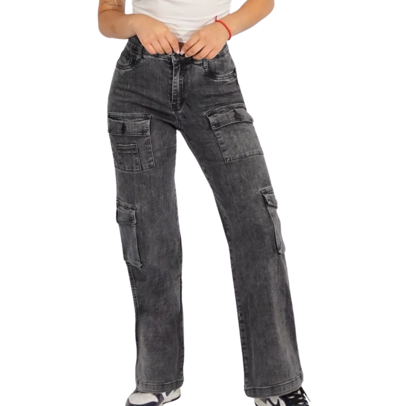 JEANS CARGO J9115 TIRO ALTO - 1