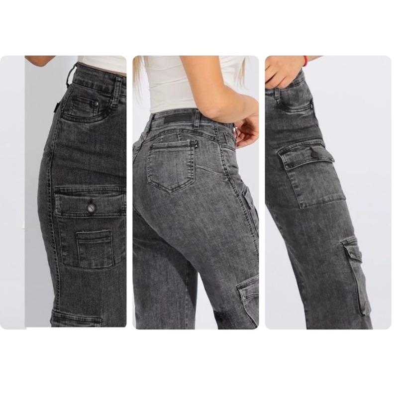 JEANS CARGO J9115 TIRO ALTO - 4