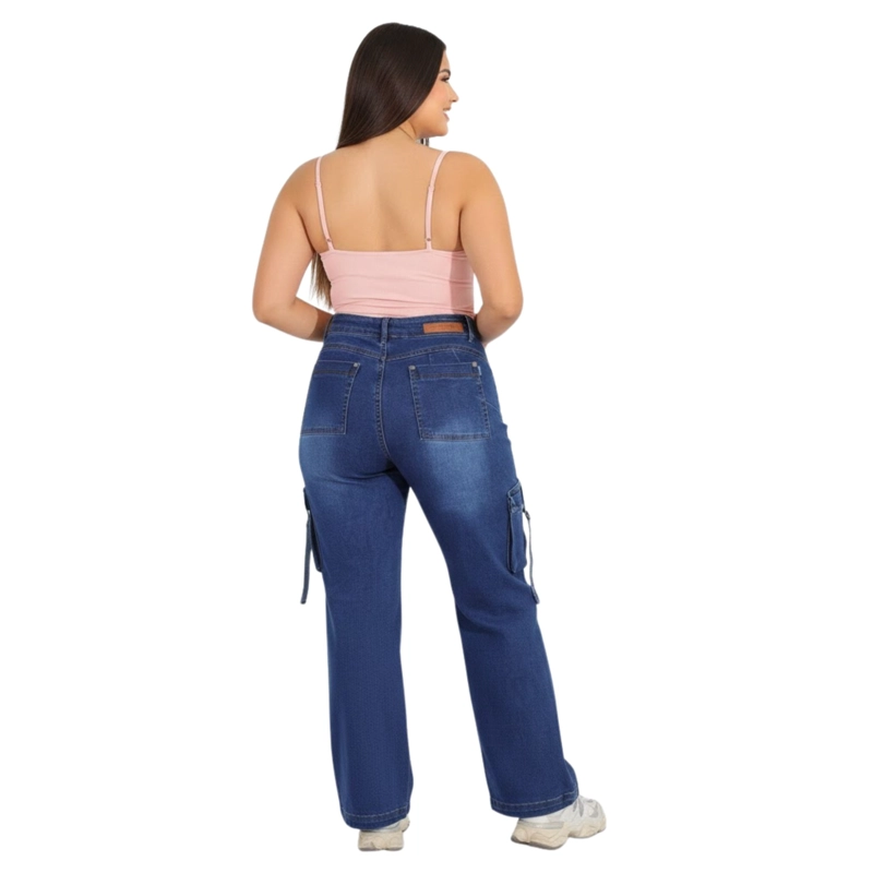 JEANS CARGO WIDE LEG J9121 - 5