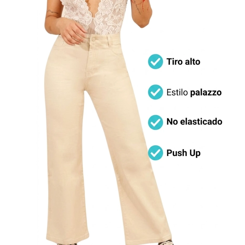 JEANS PALAZZO TIRO ALTO J9831 - 5