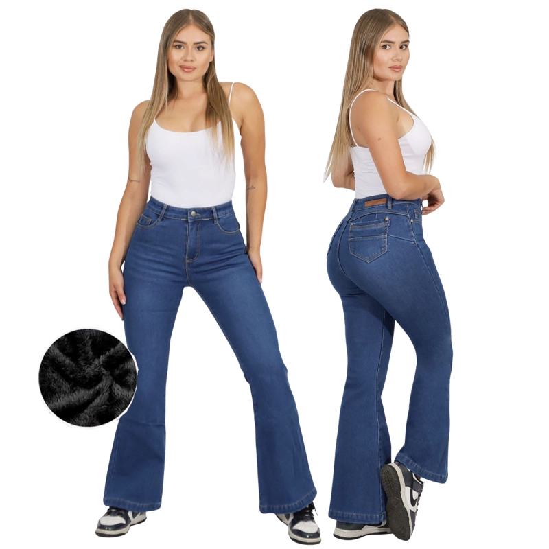 JEANS POLAR FLARE TIRO MEDIO J77 - 2