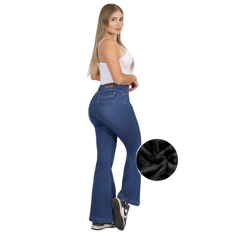 JEANS POLAR FLARE TIRO MEDIO J77 - 5