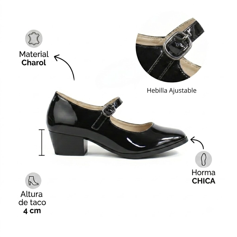 ZAPATO DE CUECA CHAROL 30-35 - 6