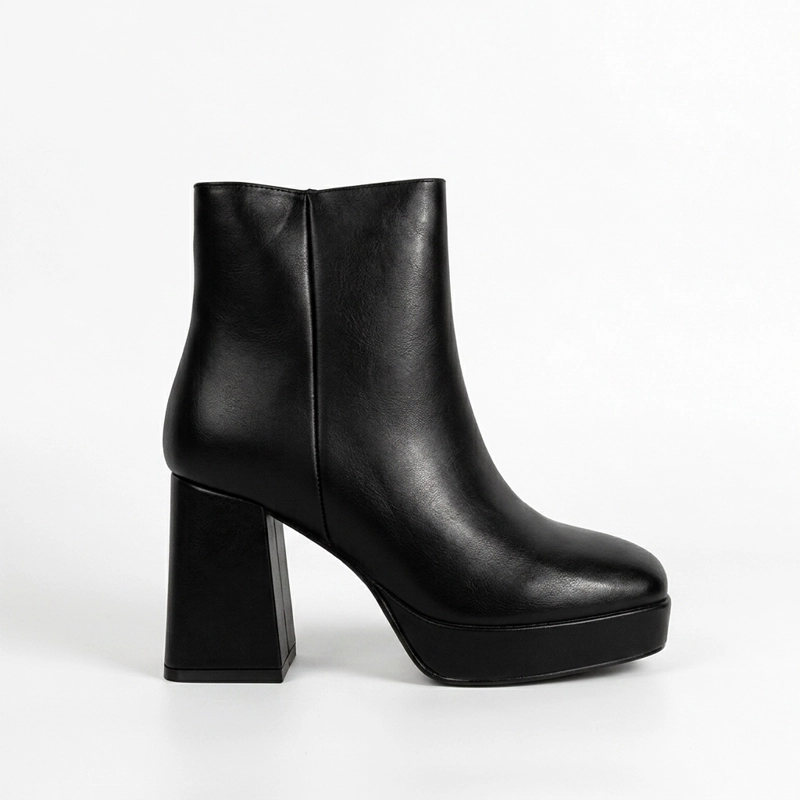 BOTIN ECOCUERO TACO CUADRADO Y PLATAFORMA Y885 - 1