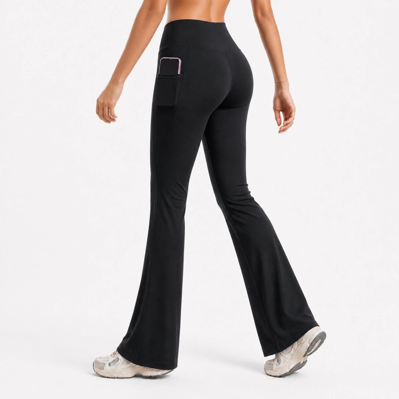 CALZA ESTILO FLARE TIRO ALTO ELASTICADA - 4