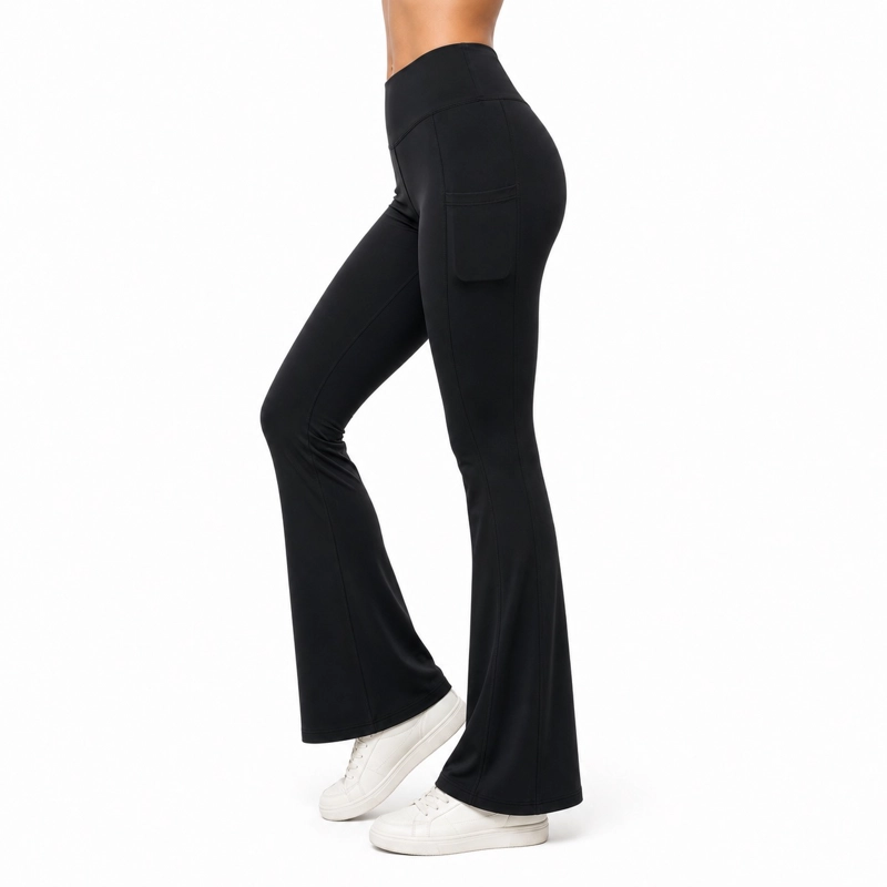 CALZA ESTILO FLARE TIRO ALTO ELASTICADA - 5