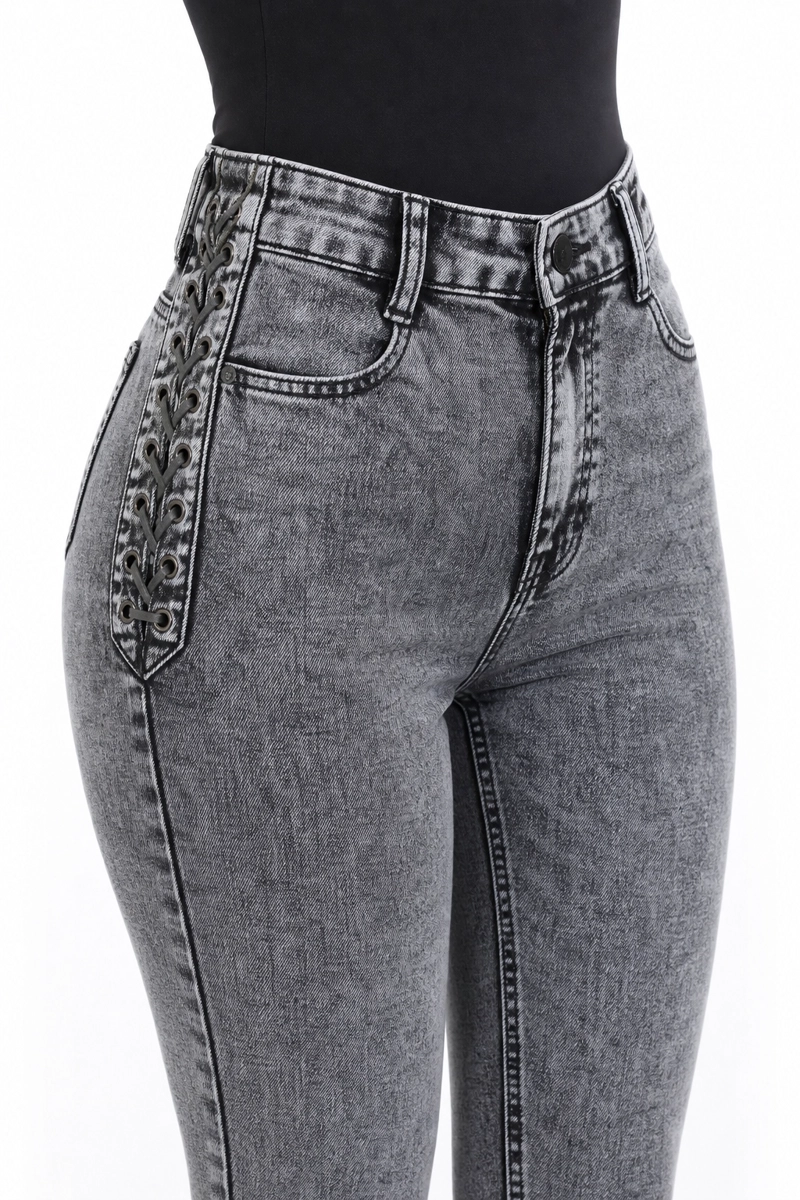 JEANS SKINNY TIRO ALTO J9264 - 5