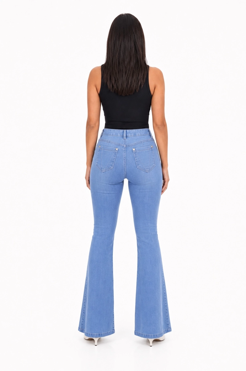 JEANS FLARE PUSH UP TIRO ALTO J9263 - 2
