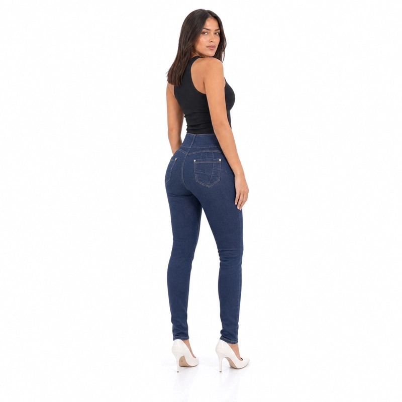 JEANS SKINNY PRETINA ALTA J9273 - 4