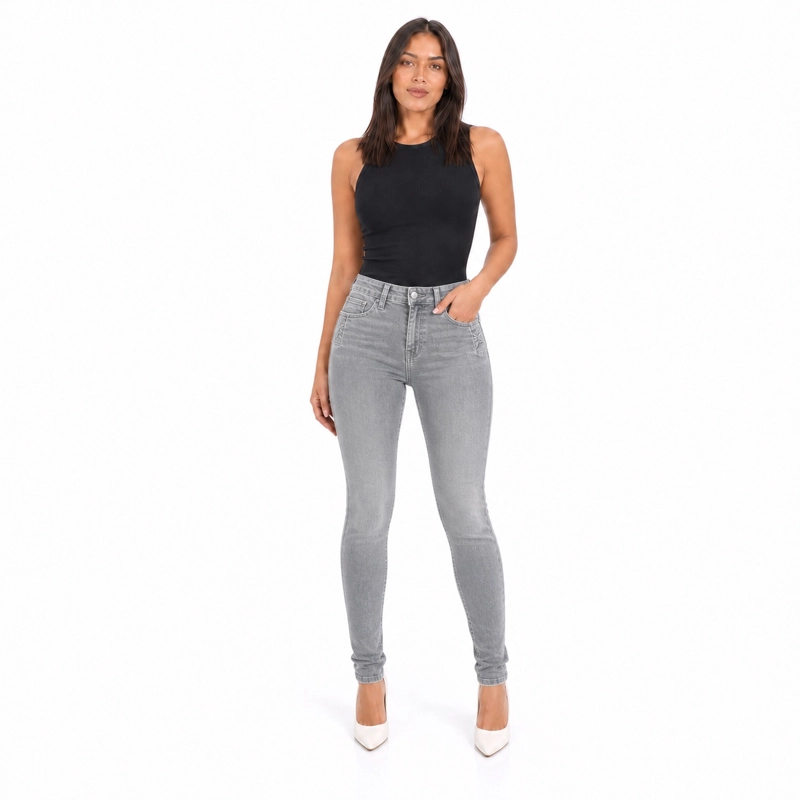 JEANS SKINNY TIRO ALTO PUSH UP J9267 - 1