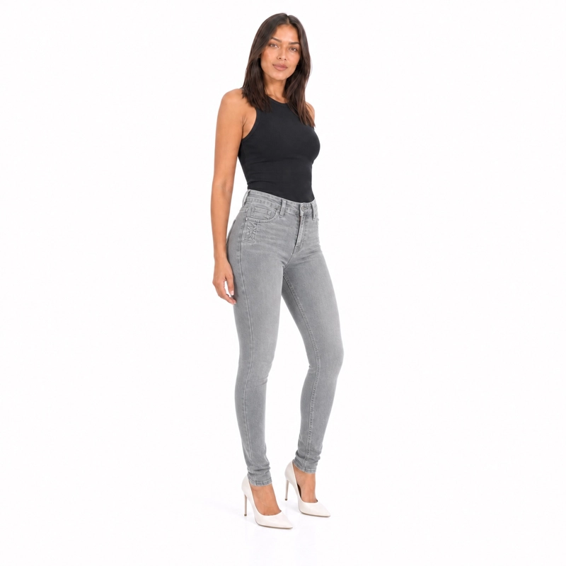 JEANS SKINNY TIRO ALTO PUSH UP J9267 - 3