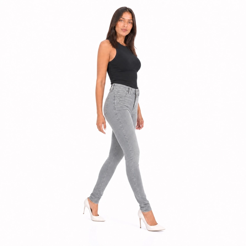 JEANS SKINNY TIRO ALTO PUSH UP J9267 - 5