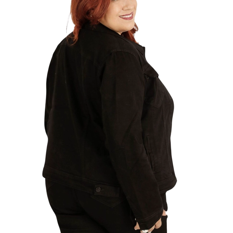 CHAQUETA TALLA GRANDE MEZCLILLA J122 - 3