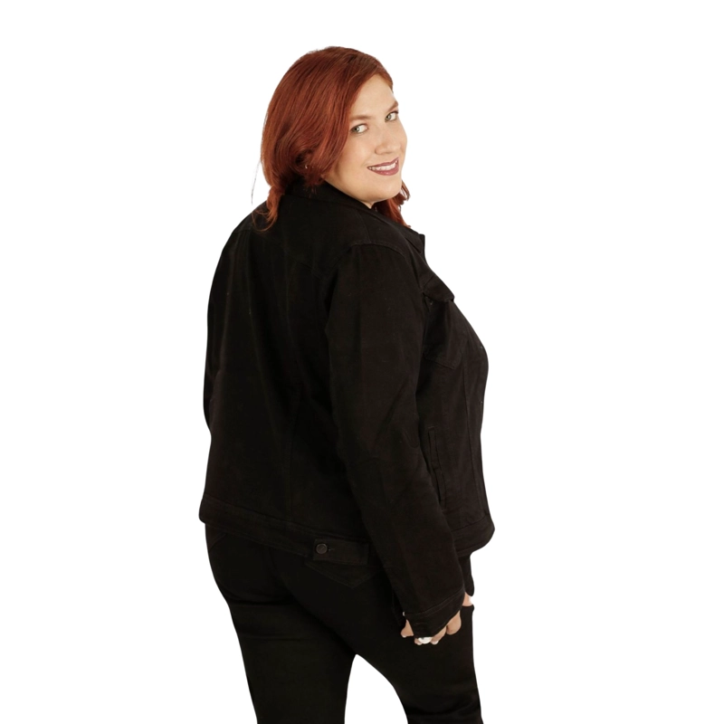 CHAQUETA TALLA GRANDE MEZCLILLA J122 - 6
