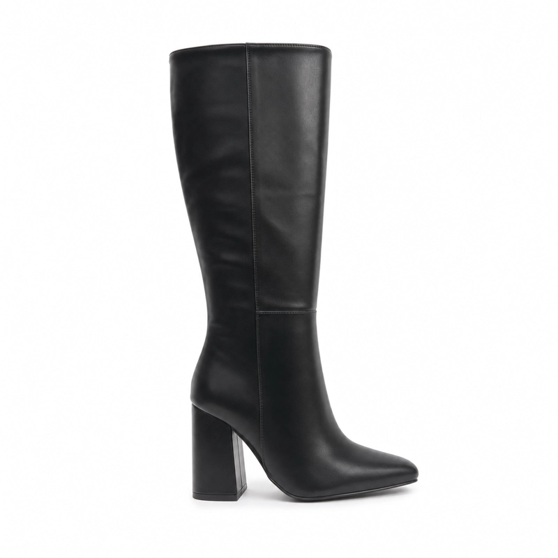 BOTIN ECOCUERO TACO CUADRADO CANA ALTA