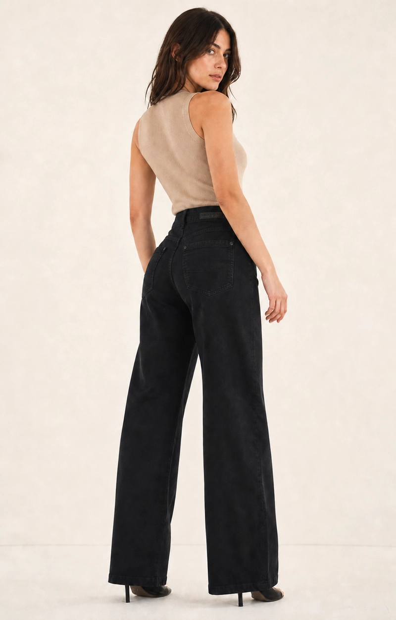 JEANS FULL WIDE LEG PUSH UP J9297 - 4