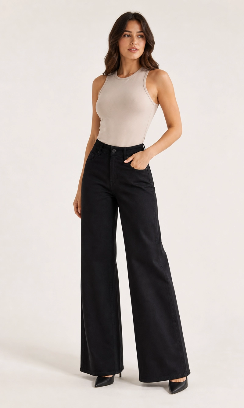 JEANS FULL WIDE LEG PUSH UP J9297 - 6
