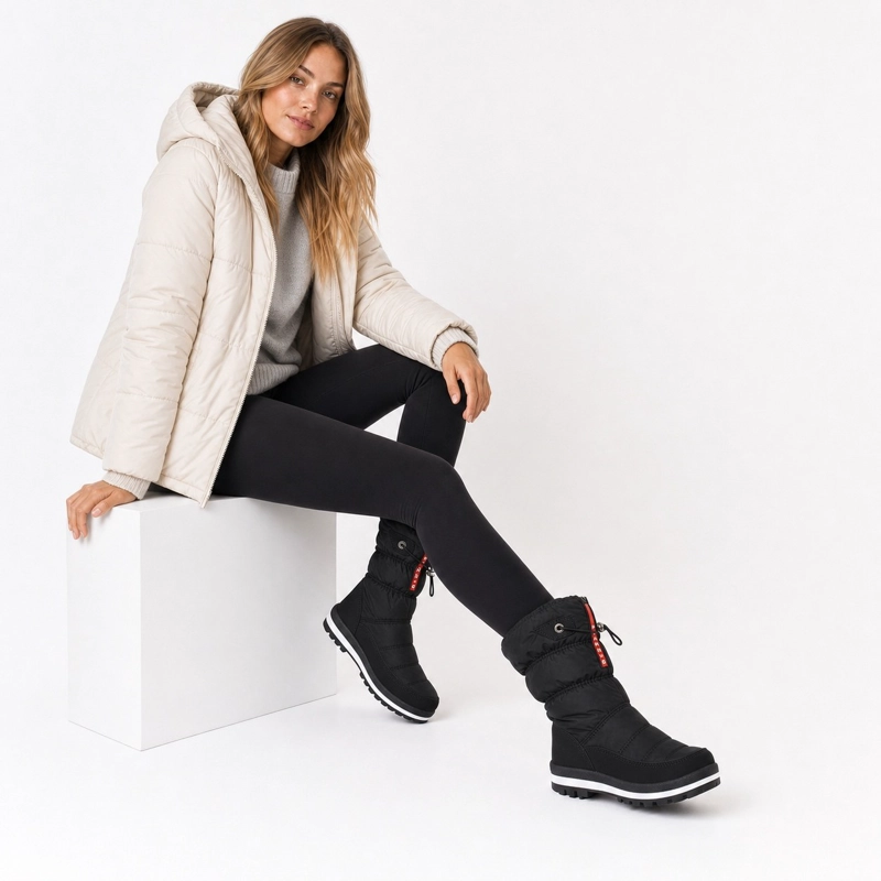 BOTA IMPERMEABLE DE NIEVE FORRADA POLAR - 4