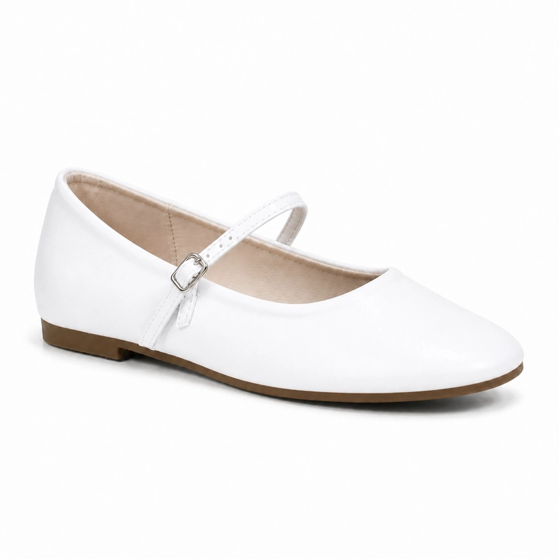 BALLERINAS MARY JANE NEGRAS CON HEBILLA TACO BAJO - 4