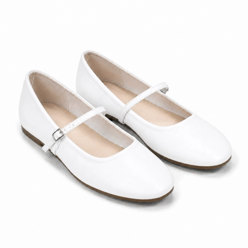 BALLERINAS MARY JANE NEGRAS CON HEBILLA TACO BAJO - 8