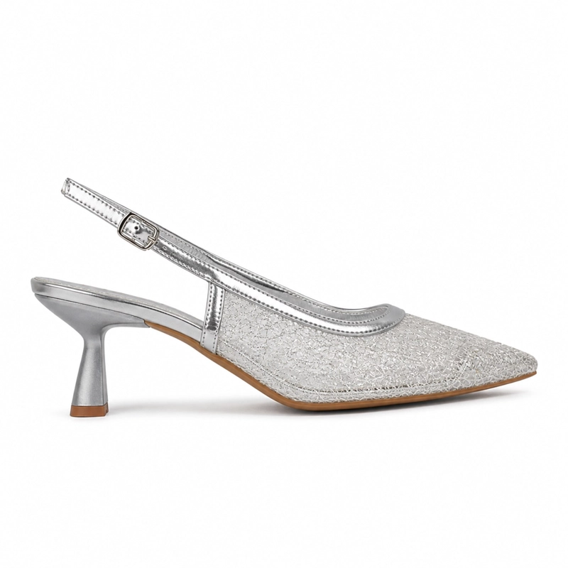 SANDALIA STILETTO MALLA TRANSPARENTE ELEGANTE HL11 - 1
