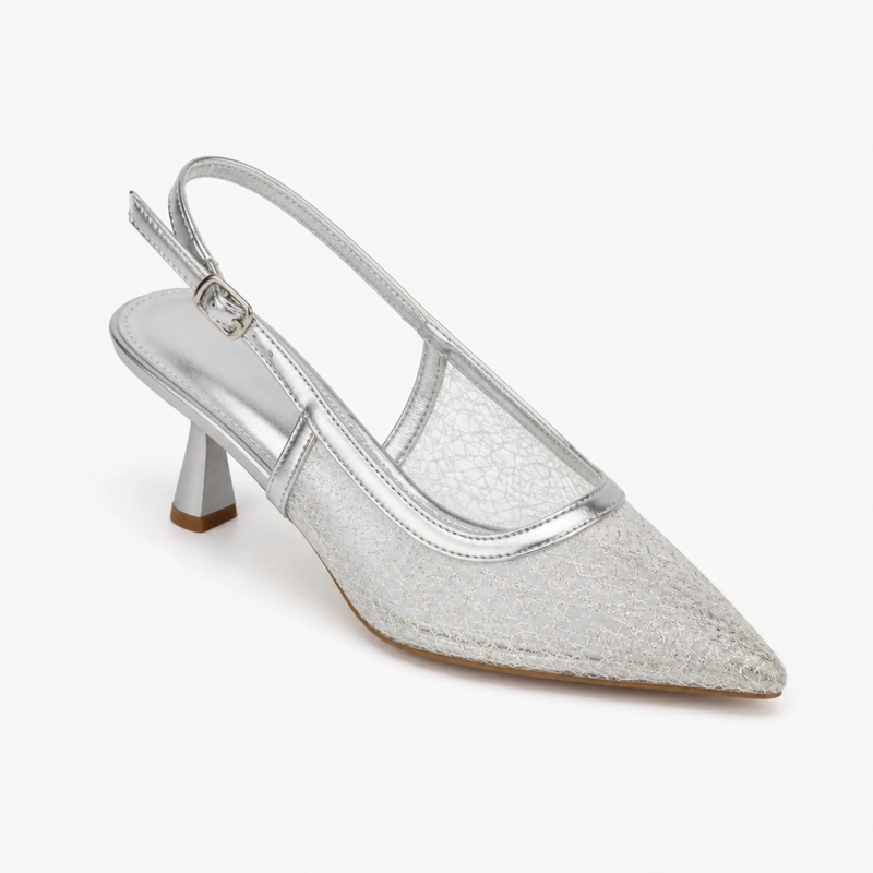 SANDALIA STILETTO MALLA TRANSPARENTE ELEGANTE HL11 - 4
