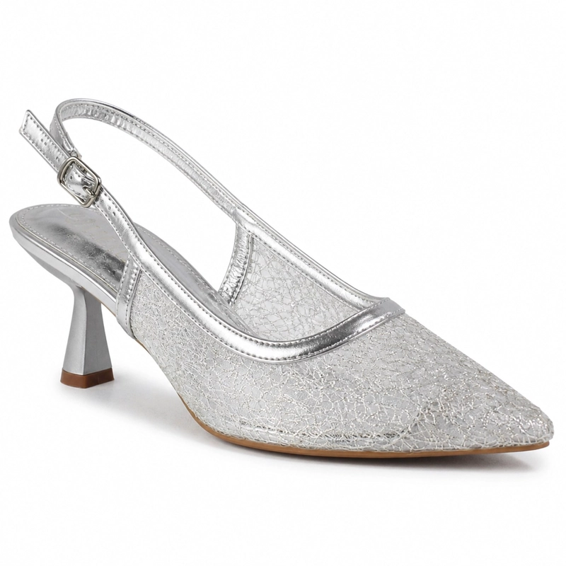 SANDALIA STILETTO MALLA TRANSPARENTE ELEGANTE HL11 - 7