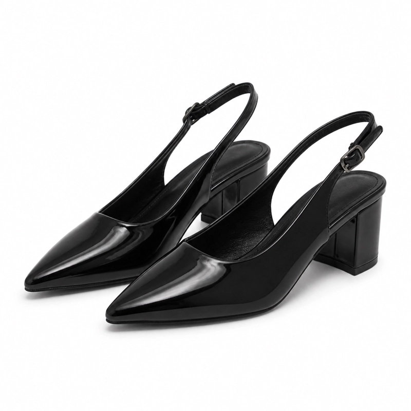 SANDALIA STILETTO CHAROL TACO CUADRADO HL03 - 2