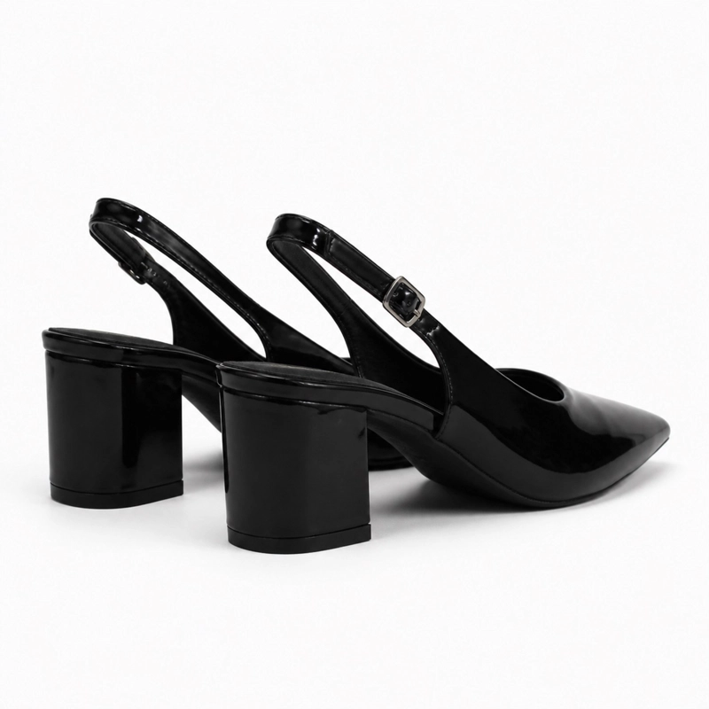 SANDALIA STILETTO CHAROL TACO CUADRADO HL03 - 4