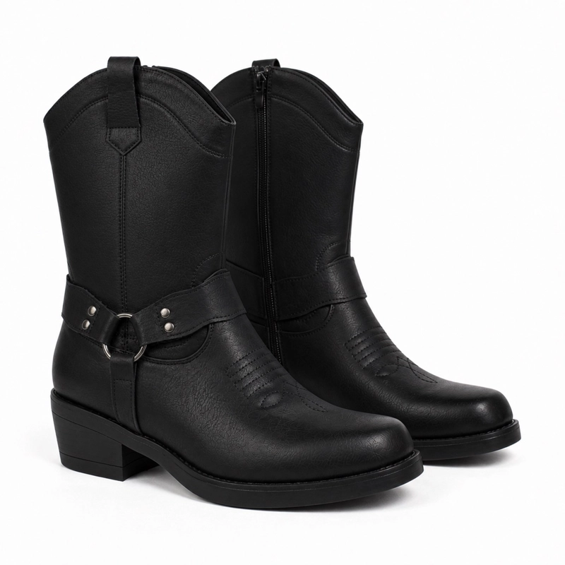 BOTIN VAQUERO ECOCUERO TACO 5CM - 2