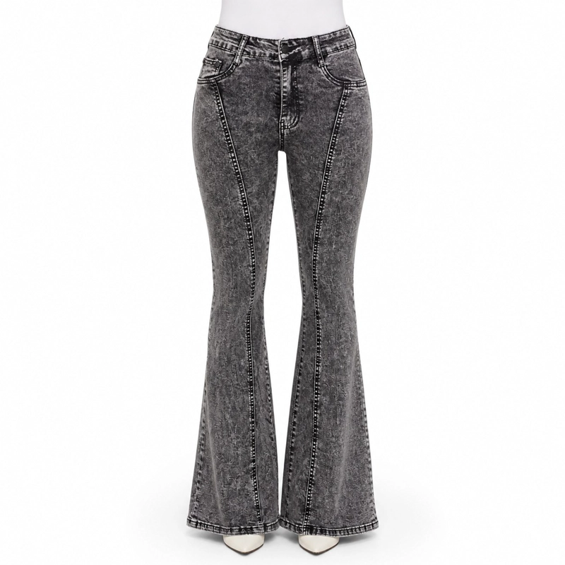 JEANS FLARE TIRO ALTO J9358 - 1