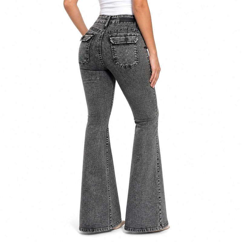 JEANS FLARE TIRO ALTO J9358 - 2