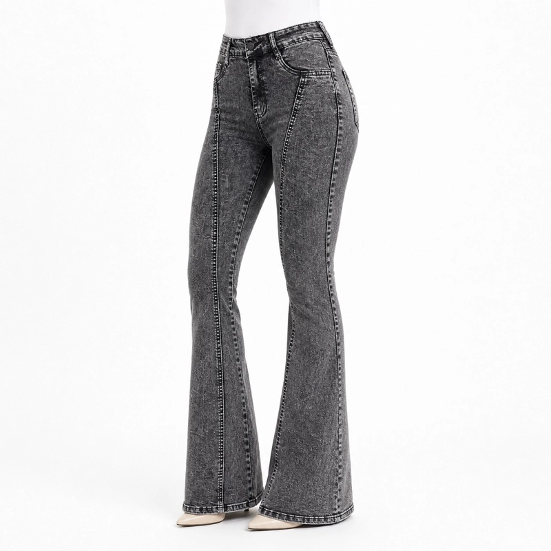JEANS FLARE TIRO ALTO J9358 - 3