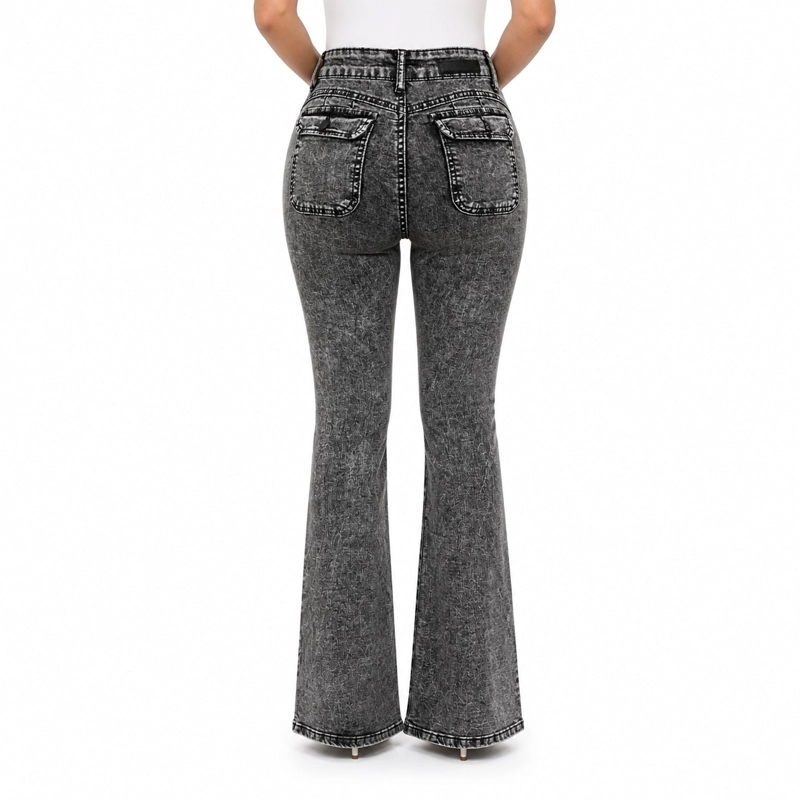 JEANS FLARE TIRO ALTO J9358 - 5