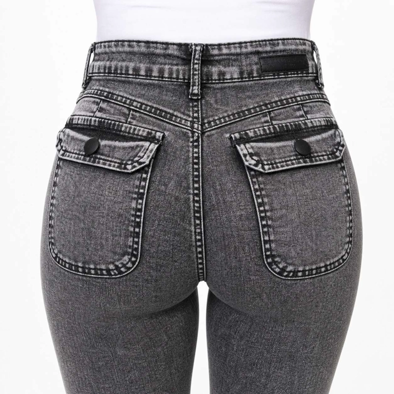 JEANS FLARE TIRO ALTO J9358 - 6