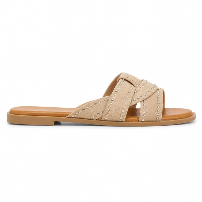 SANDALIA PLANA TIRAS CRUZADAS TACHAS PG6043 - 1