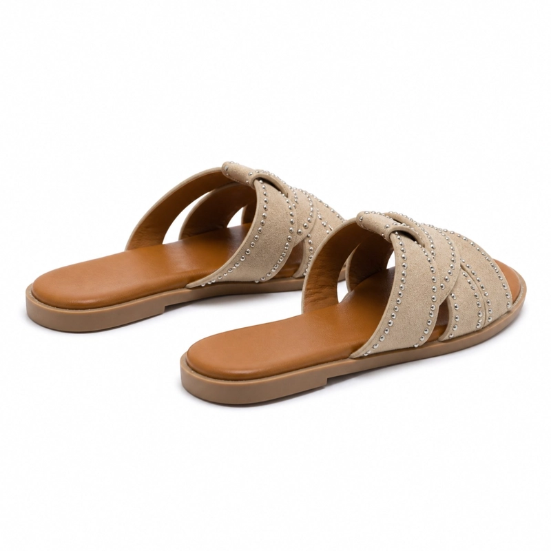 SANDALIA PLANA TIRAS CRUZADAS TACHAS PG6043 - 5