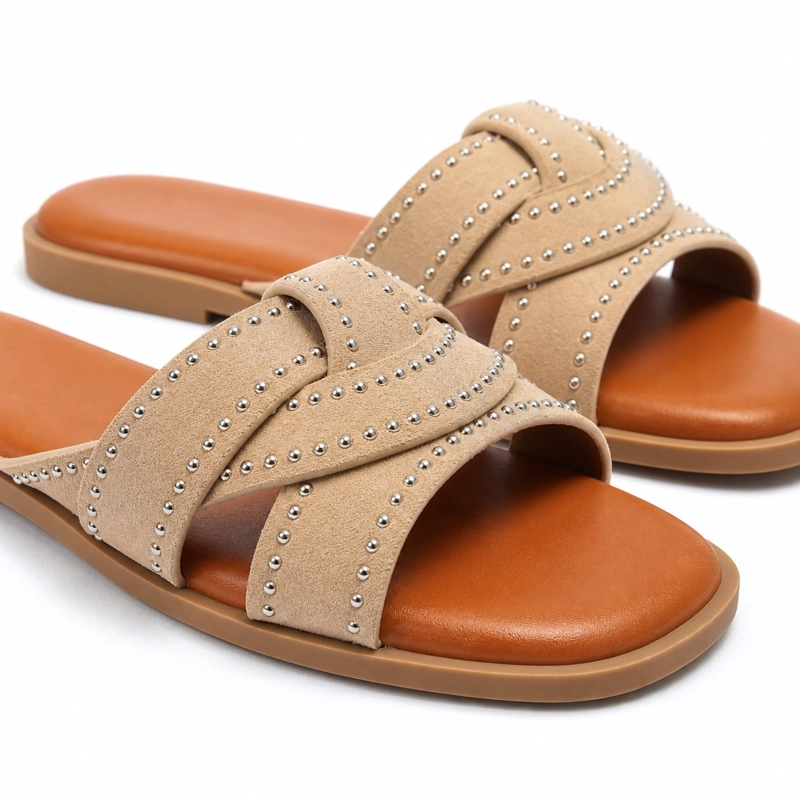 SANDALIA PLANA TIRAS CRUZADAS TACHAS PG6043 - 7