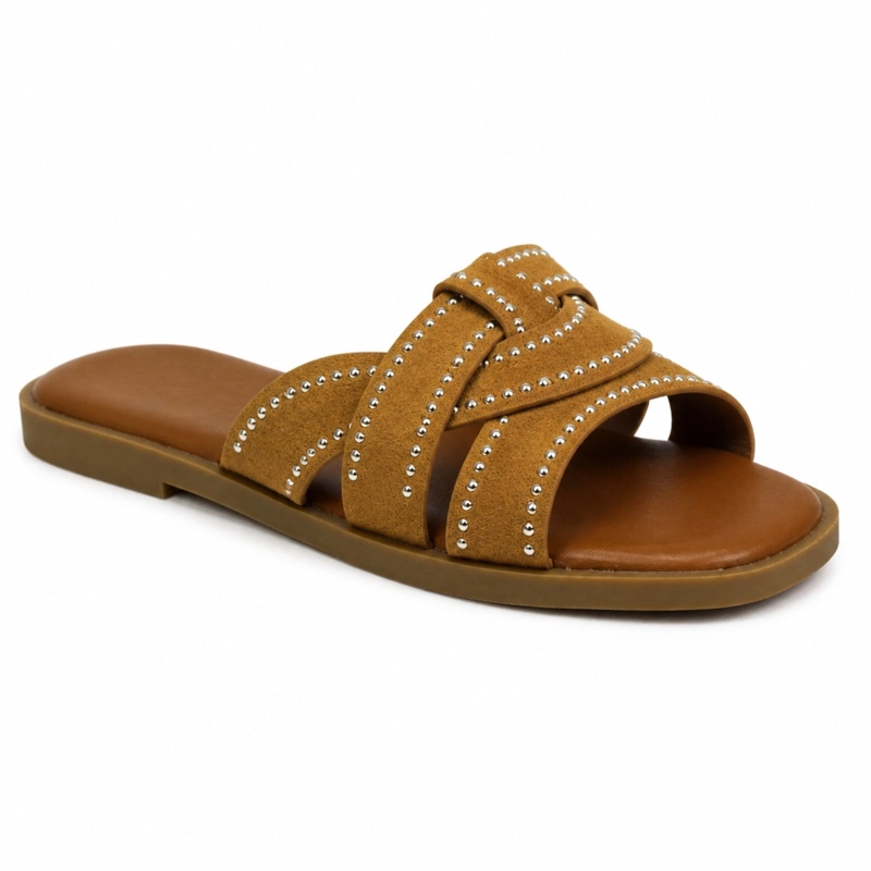 SANDALIA PLANA TIRAS CRUZADAS TACHAS PG6043 - 7