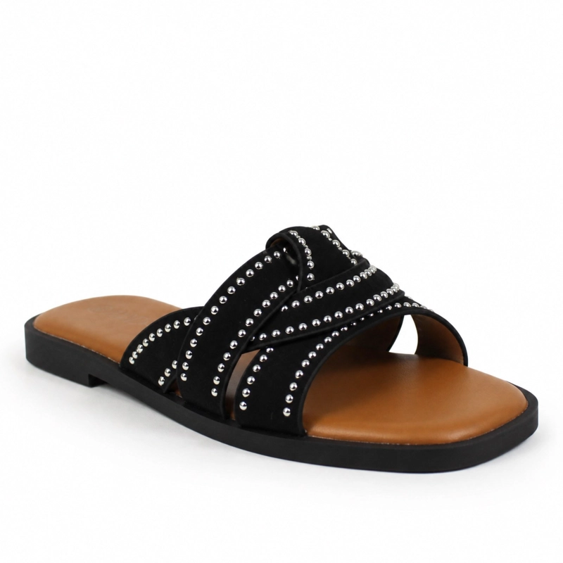 SANDALIA PLANA TIRAS CRUZADAS TACHAS PG6043 - 7