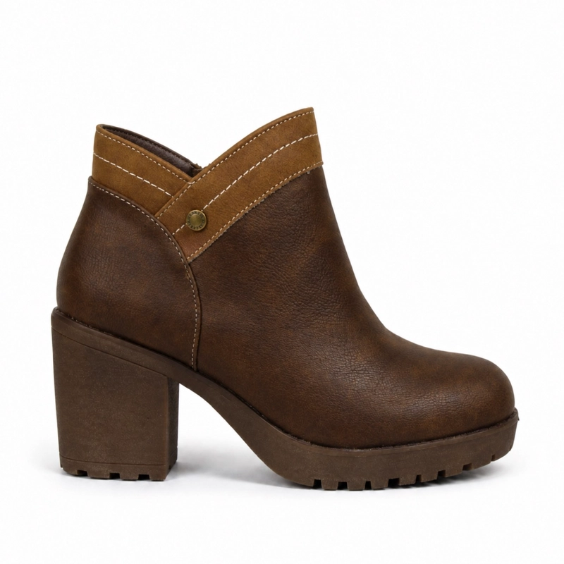 BOTIN ECOCUERO TACO CUADRADO 2513 - 1