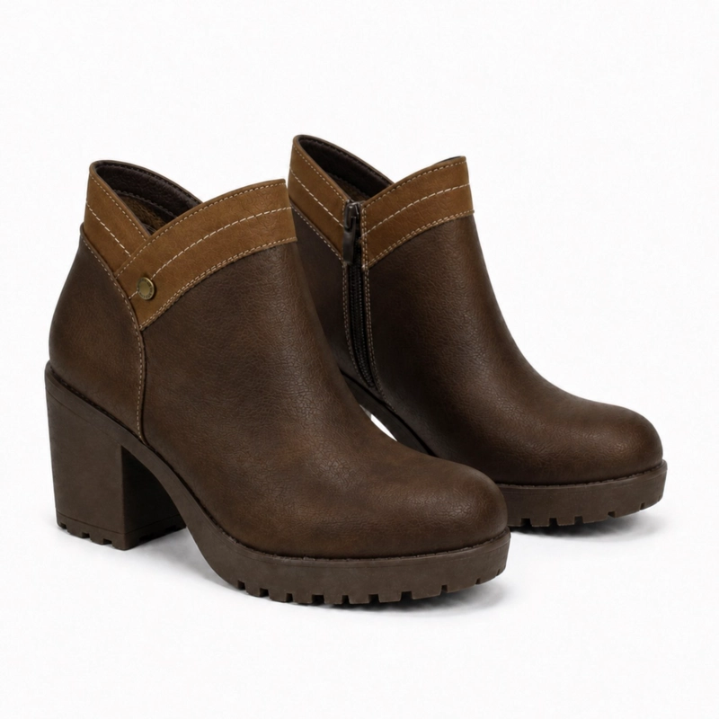 BOTIN ECOCUERO TACO CUADRADO 2513 - 2
