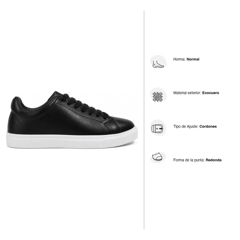 ZAPATILLA URBANA ECOCUERO CORDONES - 9