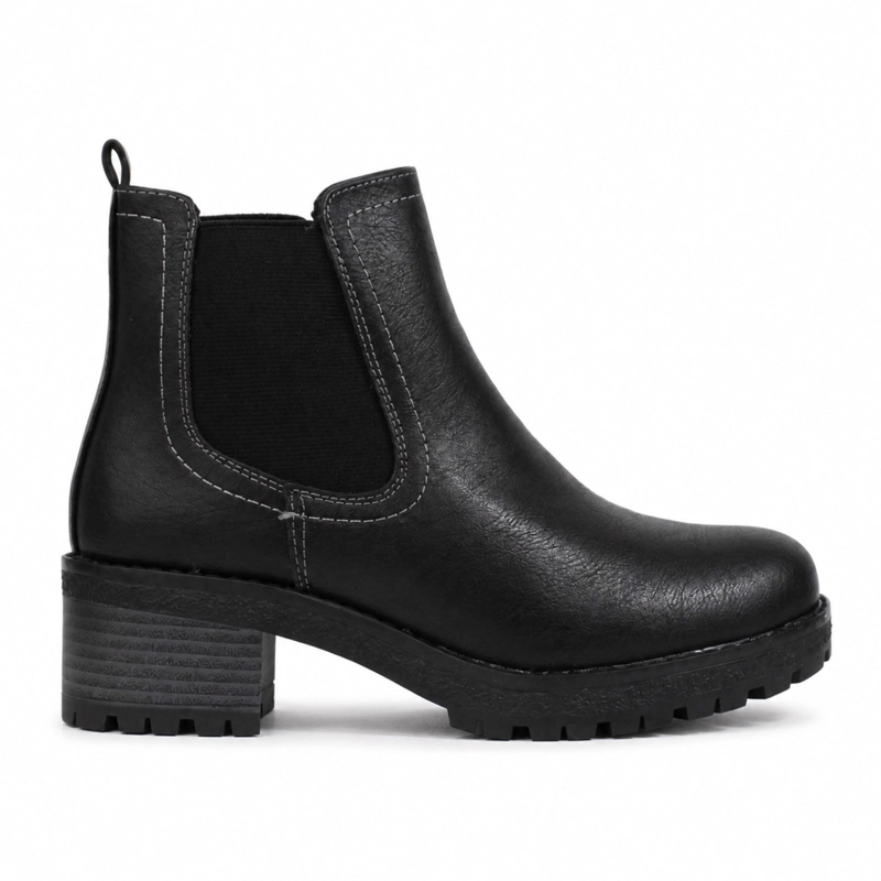 BOTIN ECOCUERO TACO CUADRADO 2517 - 1