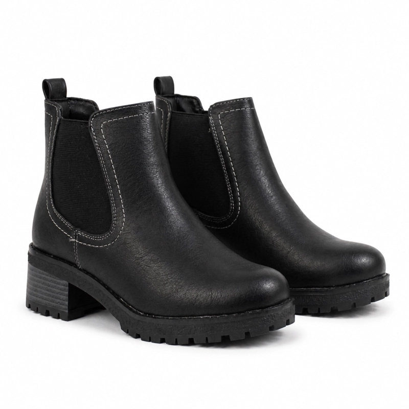 BOTIN ECOCUERO TACO CUADRADO 2517 - 2