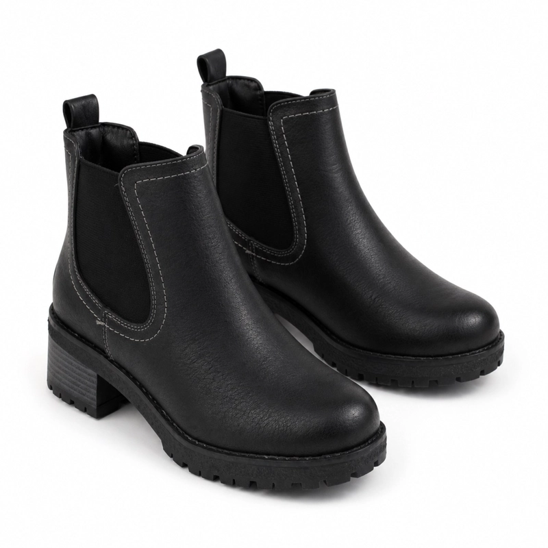 BOTIN ECOCUERO TACO CUADRADO 2517 - 5